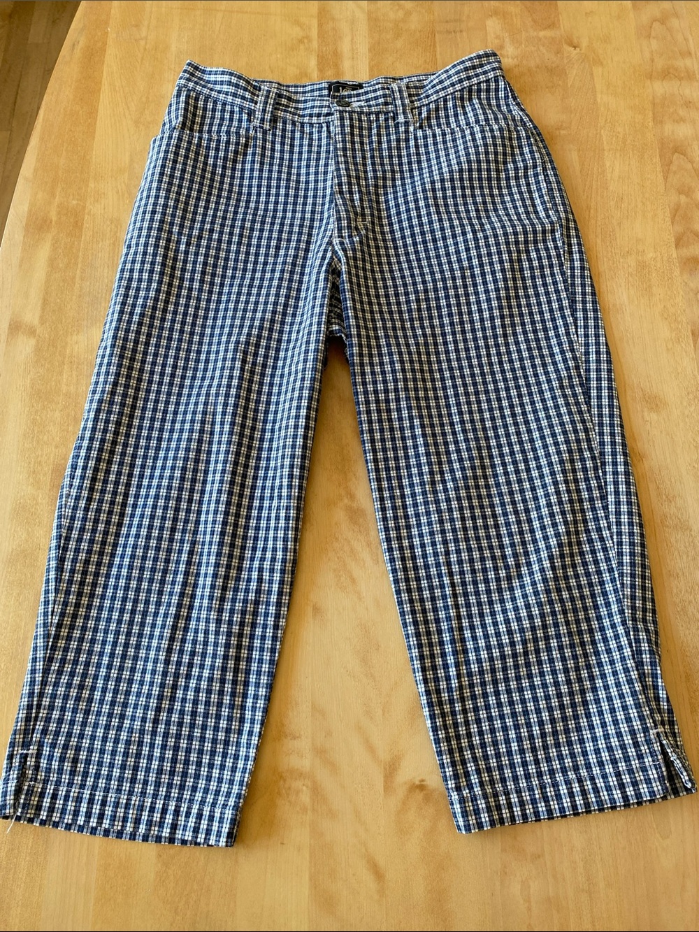 Lee Blue Check Pedal Pushers